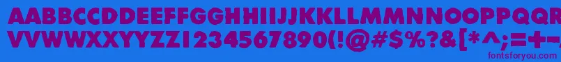 DivisibleInvisibleHigh Font – Purple Fonts on Blue Background