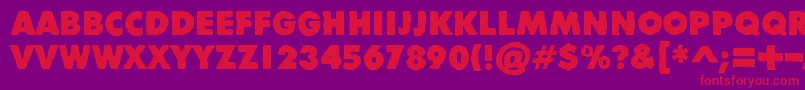 DivisibleInvisibleHigh Font – Red Fonts on Purple Background