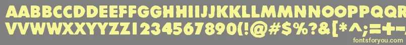 DivisibleInvisibleHigh Font – Yellow Fonts on Gray Background
