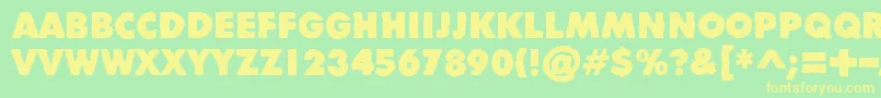 DivisibleInvisibleHigh Font – Yellow Fonts on Green Background