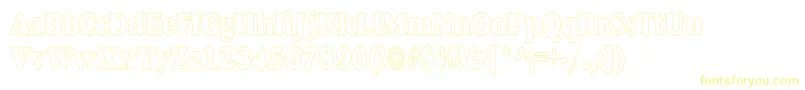 AlexussHeavyHollowCondensed Font – Yellow Fonts