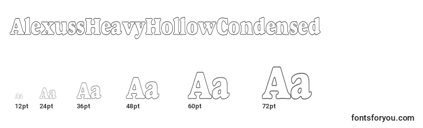 AlexussHeavyHollowCondensed Font Sizes