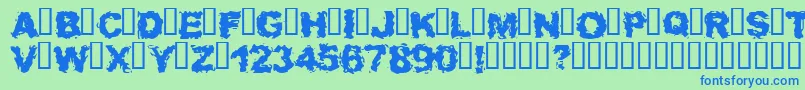 Waitab Font – Blue Fonts on Green Background