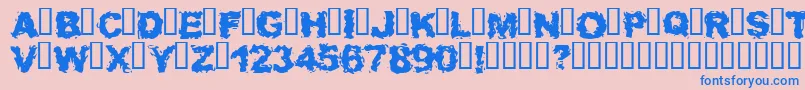 Waitab Font – Blue Fonts on Pink Background