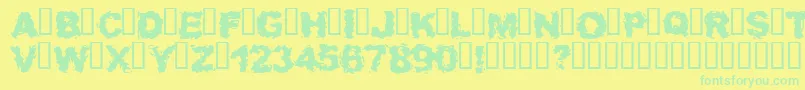 Waitab Font – Green Fonts on Yellow Background