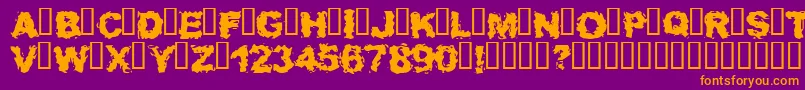 Waitab Font – Orange Fonts on Purple Background