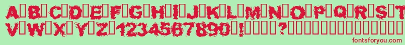 Waitab Font – Red Fonts on Green Background
