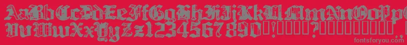 BillHicks5 Font – Gray Fonts on Red Background