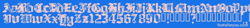 BillHicks5 Font – Pink Fonts on Blue Background