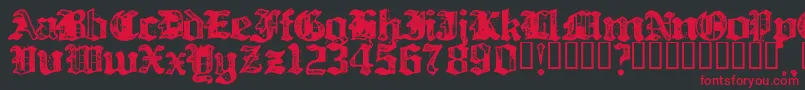 BillHicks5 Font – Red Fonts on Black Background