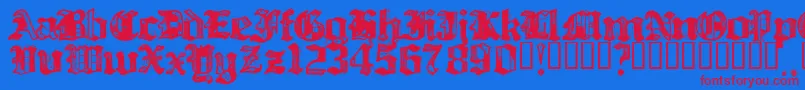 BillHicks5 Font – Red Fonts on Blue Background