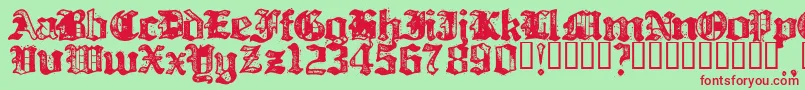 BillHicks5 Font – Red Fonts on Green Background
