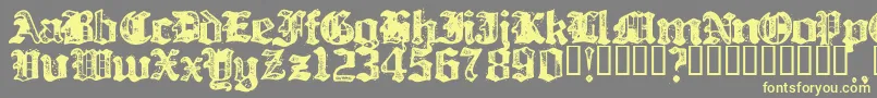 BillHicks5 Font – Yellow Fonts on Gray Background