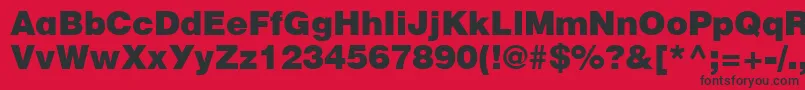 CyrillicheavyNormal Font – Black Fonts on Red Background