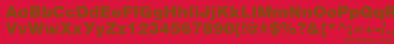 CyrillicheavyNormal Font – Brown Fonts on Red Background