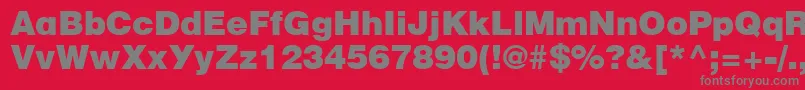 フォントCyrillicheavyNormal – 赤い背景に灰色の文字