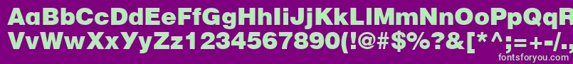 CyrillicheavyNormal Font – Green Fonts on Purple Background