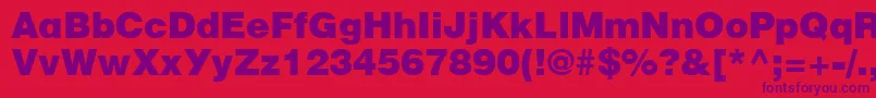 CyrillicheavyNormal Font – Purple Fonts on Red Background
