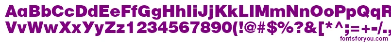 CyrillicheavyNormal Font – Purple Fonts on White Background