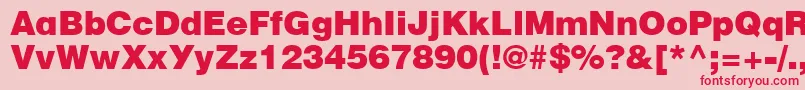 フォントCyrillicheavyNormal – ピンクの背景に赤い文字