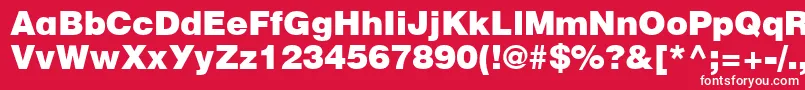 CyrillicheavyNormal Font – White Fonts on Red Background