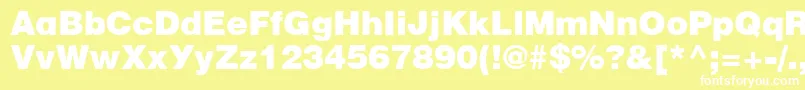 CyrillicheavyNormal Font – White Fonts on Yellow Background