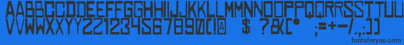 Cowabunga Font – Black Fonts on Blue Background