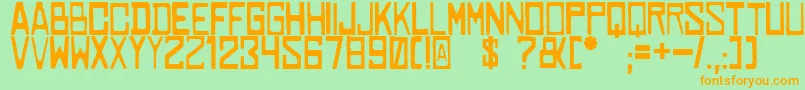 Cowabunga Font – Orange Fonts on Green Background