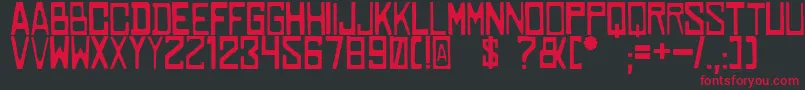 Cowabunga Font – Red Fonts on Black Background