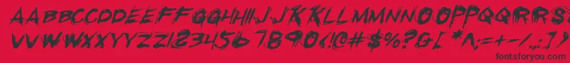 Rkilli Font – Black Fonts on Red Background