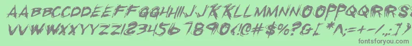 Rkilli Font – Gray Fonts on Green Background