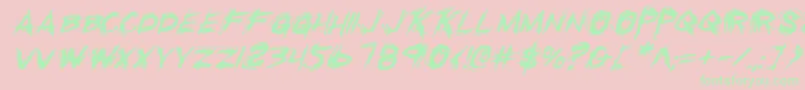 Rkilli Font – Green Fonts on Pink Background