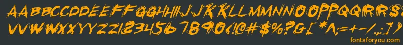 Rkilli Font – Orange Fonts on Black Background