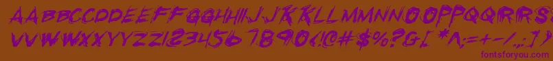 Rkilli Font – Purple Fonts on Brown Background