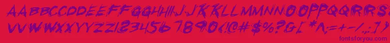 Rkilli Font – Purple Fonts on Red Background