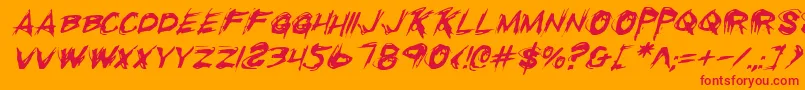 Rkilli Font – Red Fonts on Orange Background