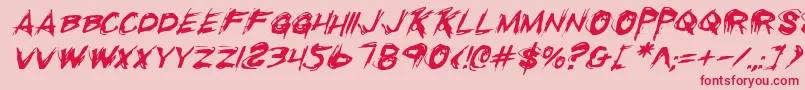 Rkilli Font – Red Fonts on Pink Background