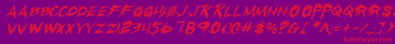 Rkilli Font – Red Fonts on Purple Background