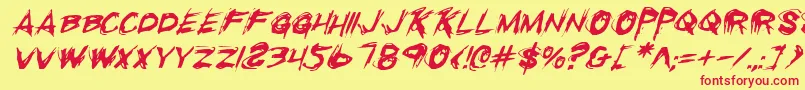 Rkilli Font – Red Fonts on Yellow Background