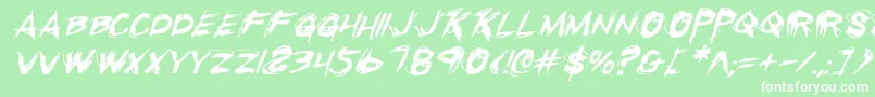 Rkilli Font – White Fonts on Green Background