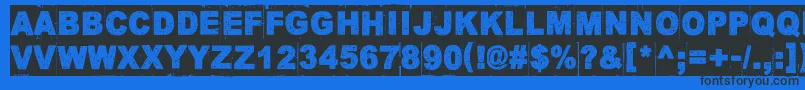 CornerDark-Schriftart – Schwarze Schriften auf blauem Hintergrund