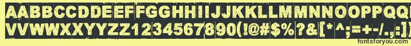 CornerDark Font – Black Fonts on Yellow Background