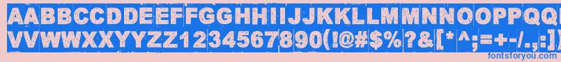 CornerDark Font – Blue Fonts on Pink Background