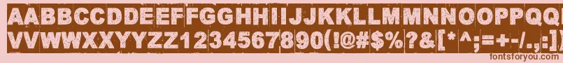 CornerDark Font – Brown Fonts on Pink Background