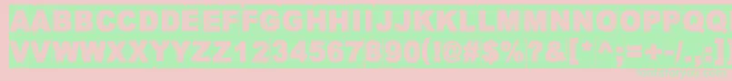 CornerDark Font – Green Fonts on Pink Background