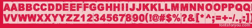 CornerDark Font – Pink Fonts on Red Background