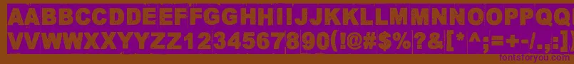 CornerDark Font – Purple Fonts on Brown Background