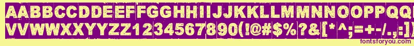 CornerDark Font – Purple Fonts on Yellow Background