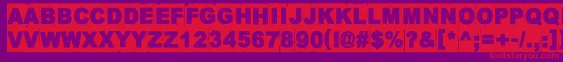 CornerDark Font – Red Fonts on Purple Background