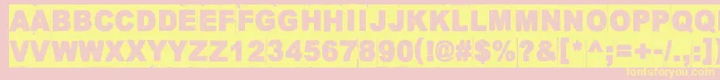 CornerDark Font – Yellow Fonts on Pink Background